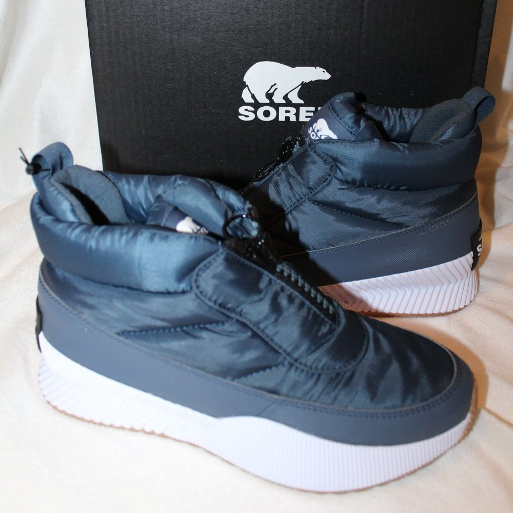 NIB SOREL WOMEN'S PUFFER ZIP‎ UP WINTER SNEAKER BOOTS